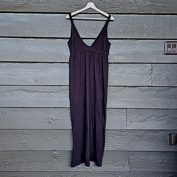 163 FREE PEOPLE Essential Tank Midi Black Dress - Picture 5 of 8